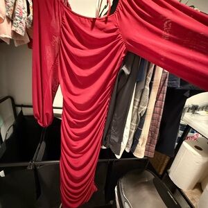 Amazon Merokeety Red Dress